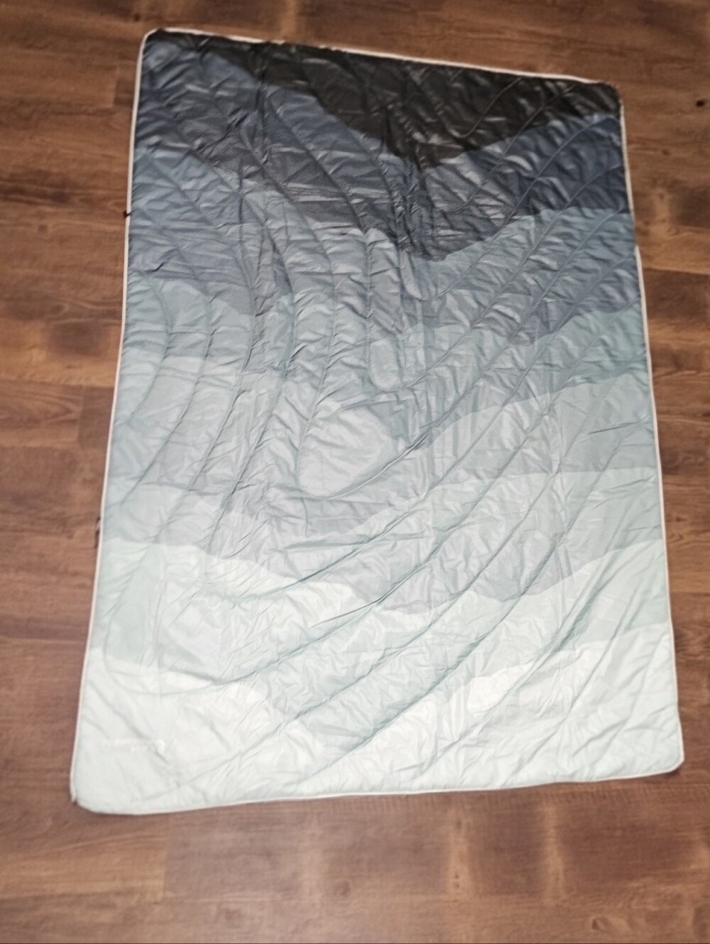 Rumpl Original Puffy Blanket Gradient Mountain Burns McDonnell Custom Logo